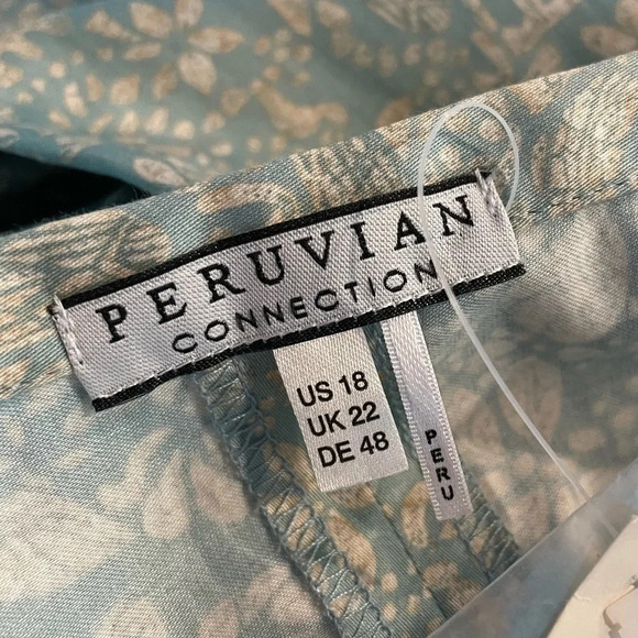 NWT Peruvian Connection Indian Floral Maxi Skirt Pima Cotton size 18 - Picture 2 of 6